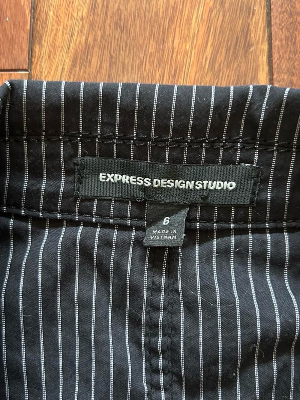 Y2K Express Pinstripe Tie-Waist Blouse - Picture 7 of 8